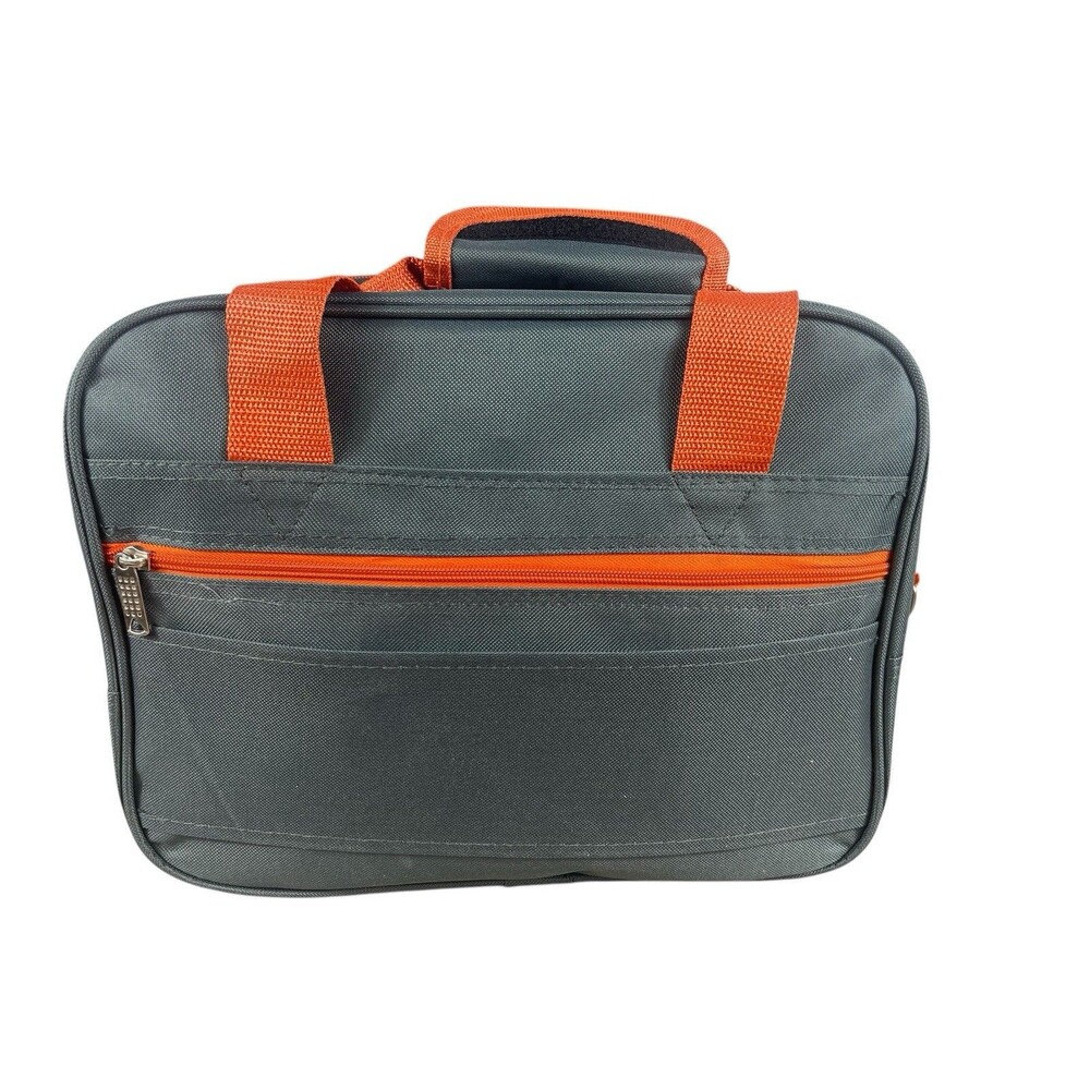 Rockland Carry On Travel Bag Charcoal Orange 14” Overnight Duffel With Strap NWT - Picture 3 of 11